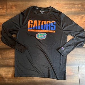 Florida Gators Champion Wordmark Slash Long Sleeve T-Shirt - Black Size Large